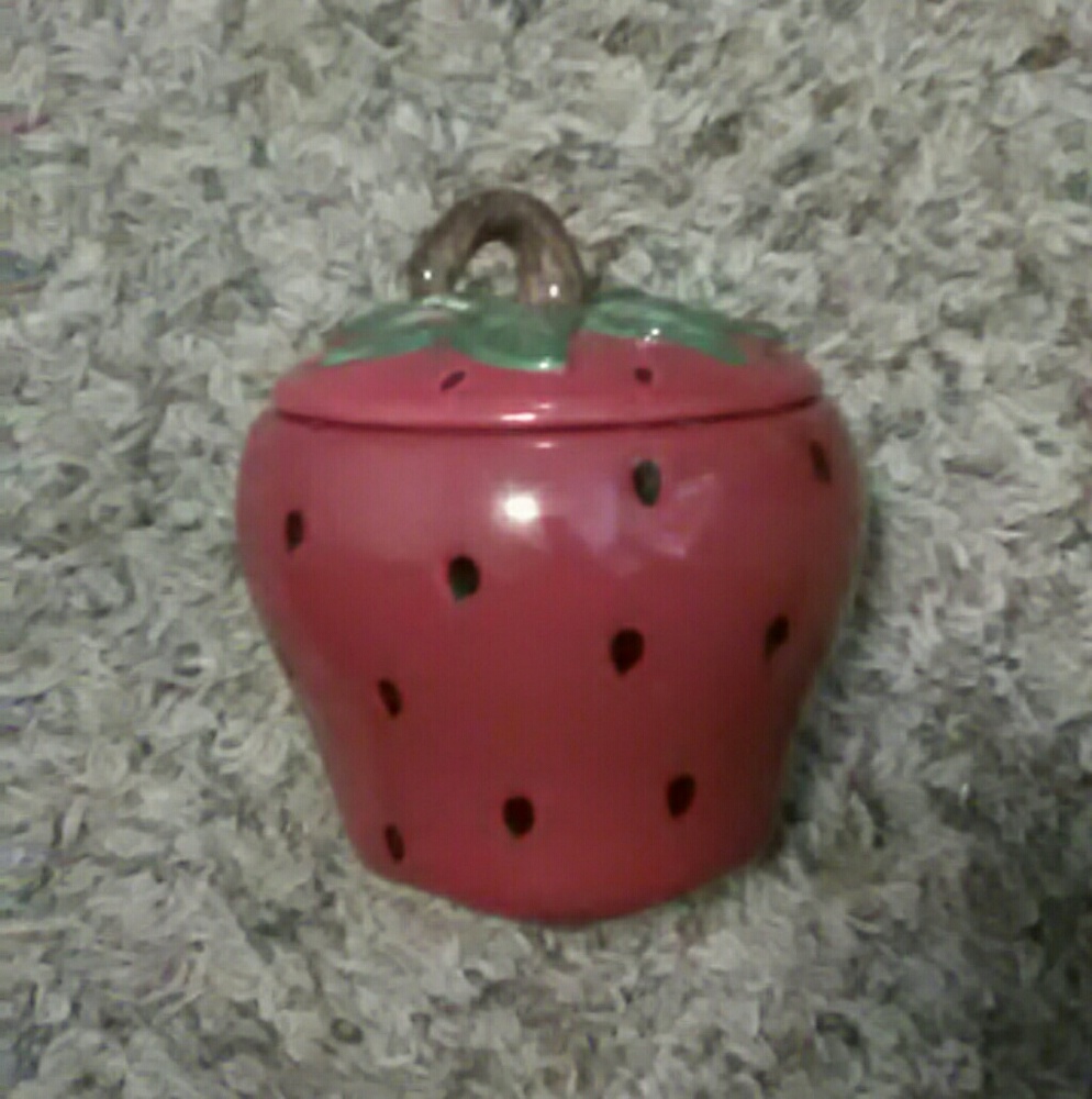 Small strawberry Cookie jar